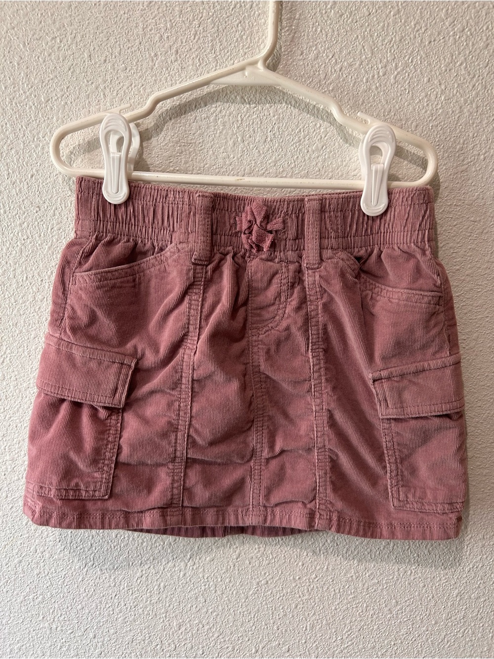 Girls Cargo Ribbed Skirt
